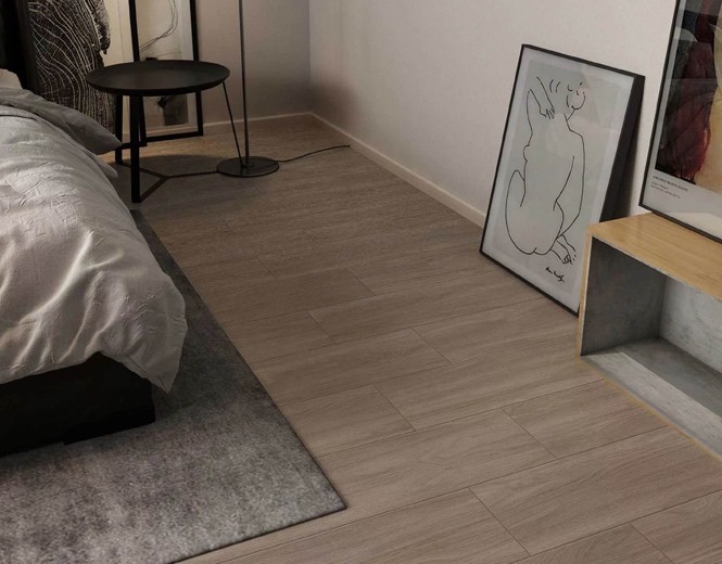 Beige Antibacterial Wooden Porcelain Strips 200x1000mm Indoor Floor Strip For Living Room Decoration
