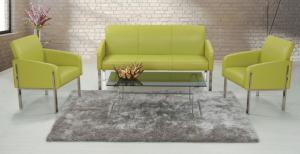 China Modern PU leather China reception office lounge sofa factory
