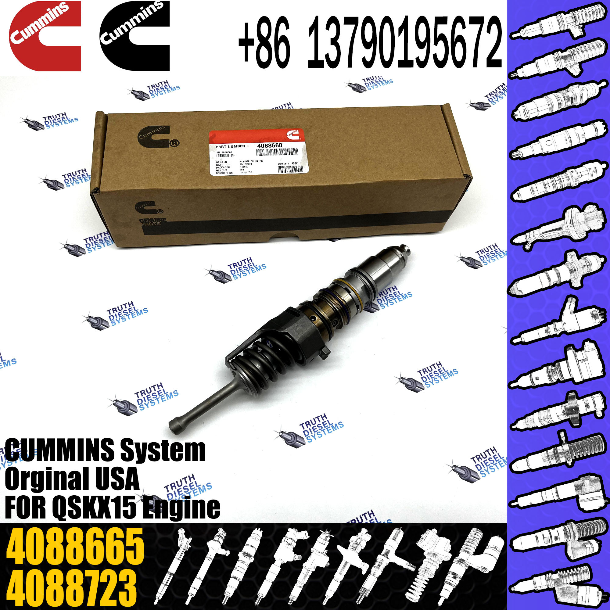 Diesel Fuel Injector common rail injector 4061851 4088327 4088665 3411753 3095040 3080429 3411756 4061851 4062567
