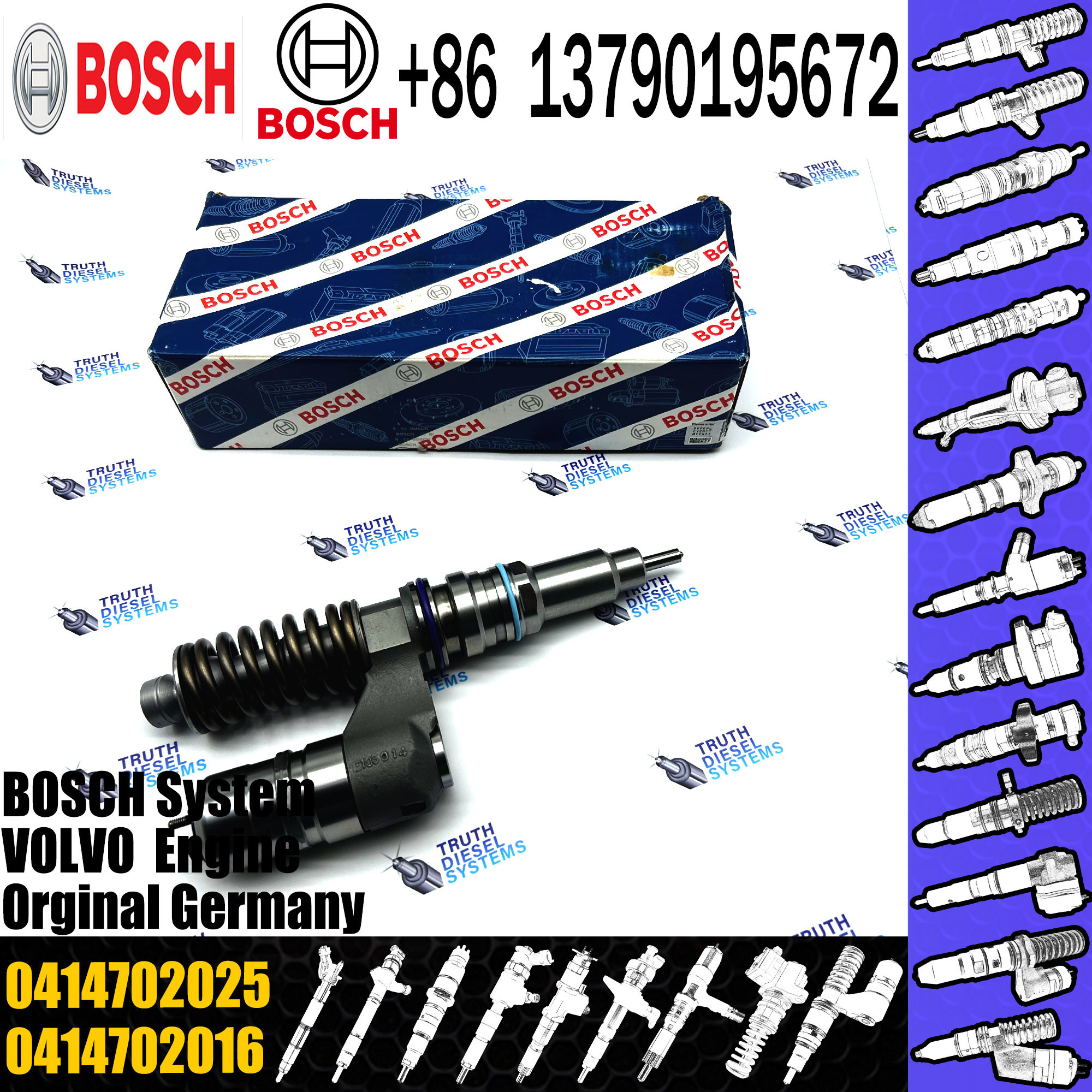 0414702016 Fuel Diesel Injector for VOL PENTA hot sale good feedback 0414702025