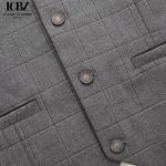 Casual plaid trendy Korean style formal vest business slim vest wedding