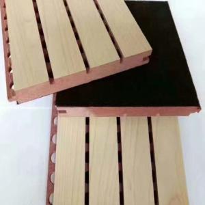 China Eco Friendly Mdf Acoustic Soundproofing Panels / Grooved Wood Panel factory