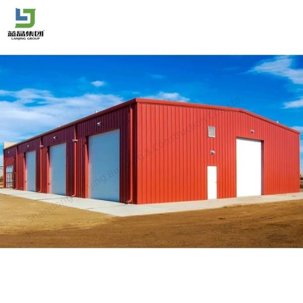 Prefabricated Modern Green Light Structural Steel Building Frame Workshop