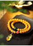 Fashion Jewelry Natural Round Bead Stone Natur Orange Yellow Amber Crystal