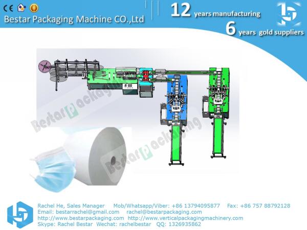 Disposable medical mask making machine, 3-layers and 2-layers optional, nonwoven