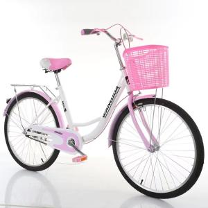 China Womens Bike With Basket 24 26 Inch Princess Ladies Road Bike factory