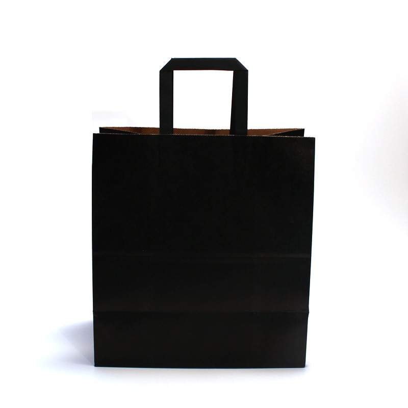Biodegradable Kraft Paper Bag With Handles Embossing / Stamping / Varnishing Printing
