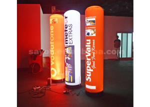 China Cylinder Type Inflatable Light Tube Colourful 210d Fabric Material SGS Certificated factory