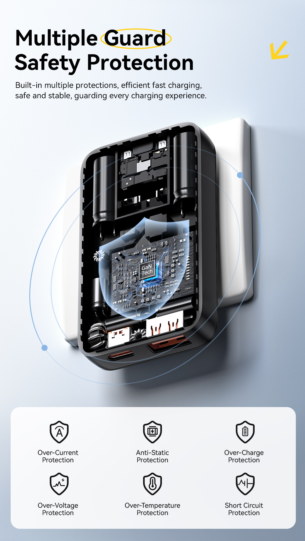 ESSAGER ES-CD48 Series 2 Ports 45W Type C Quick USB Fast Charger