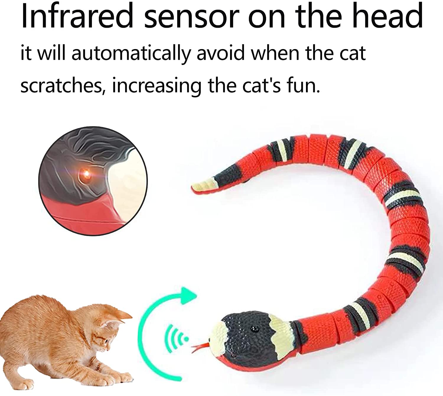 Remote-Controlled Rattlesnake Prank Toy ther Remote Distance Feature and Unique