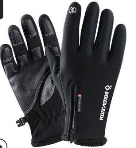 China Men Women Waterproof Windproof Gloves Winter Touch Screen Full Finger Zipper factory