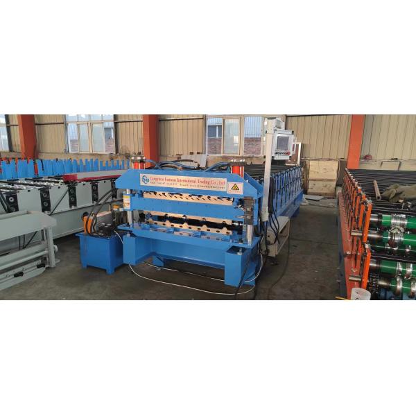 Aluminum Roof Sheet Double Layer Roof Panel Roll Forming Machine PLC Control