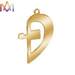 Anti Fading 304 Stainless Steel Half Heart Pendant