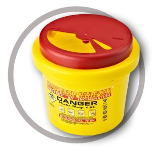 China 0.8 Litre Sharps disposal container, Sliding Lid, Red,Sharps Container | WinnerCare factory