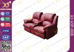 Real Leather Cinema Recliner Chair , Home Theater Sofa With Food Tablet