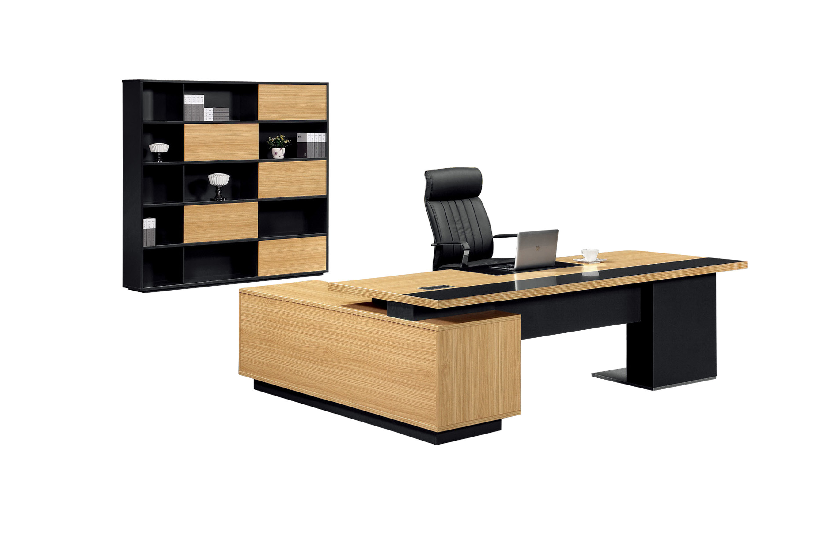 Fine Workmanship Office Manager Desk With Mobile Cabinet For Executive Desk