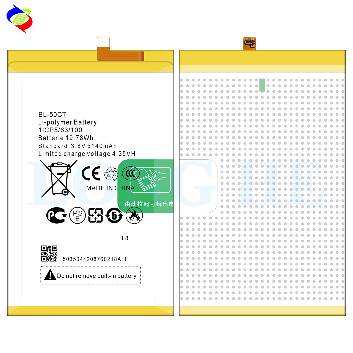 RECHARGABLE BL-50CT 5050mAh L8 plus Mobile phone Battery for Tecno L8 battery
