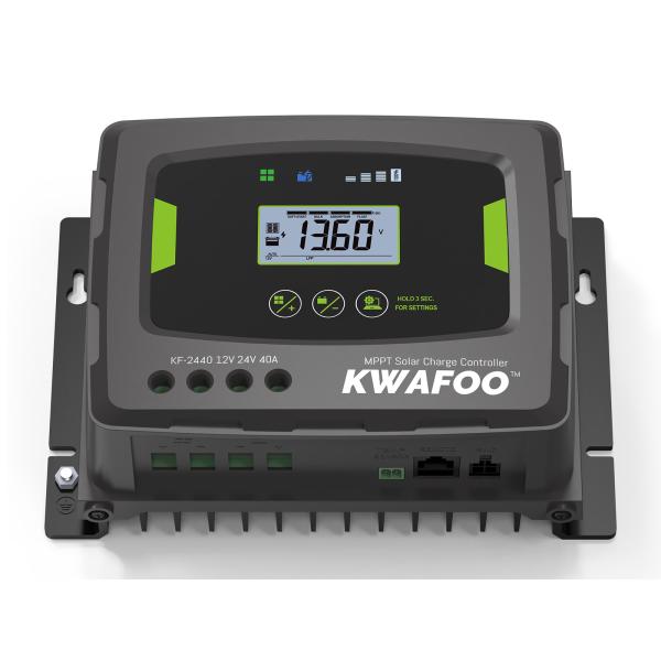 40A RV MPPT Solar Charge Controller with 570W/12V 1140W/24V Output and 2 Years