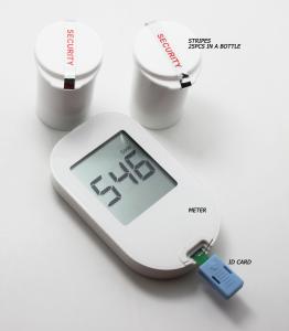 China High Blood Glucose Meter , Blood Glucose Testing Machine with Test Strips factory
