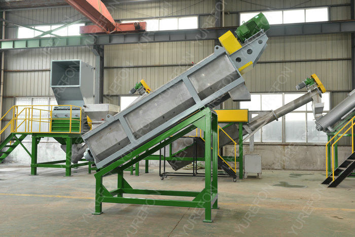 High Efficient Plastic Washing Recycling Machine With Multiple Hot Washing Tanks