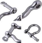 Polished Finish Stainless Steel Bow Shackle Perfect for Rigging Screw Applicatio
