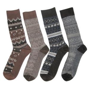 China custom logo, design Multi Jacquard socks factory