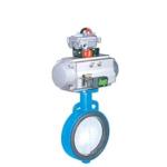 Fluorine Anti Corrosive Electric Actuated Butterfly Valve Dn40 - Dn1000 Mid