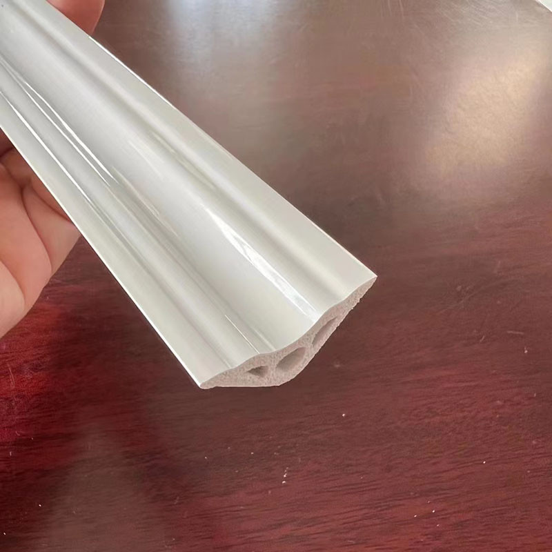 Home Wall PVC Skirting Corner Trim Slotting Polishing Embossing