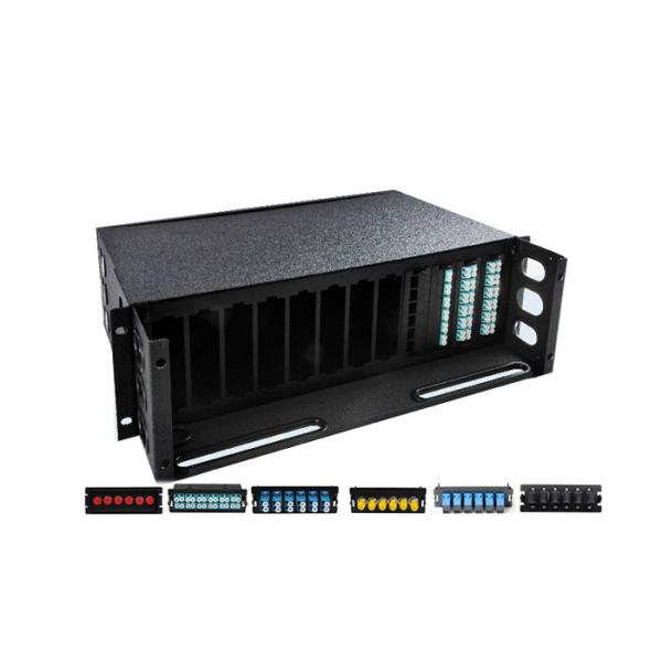 19 " Rack Mount Fiber Enclosure Inside Cabling Black Box Fiber Optic Cable Patch Panel