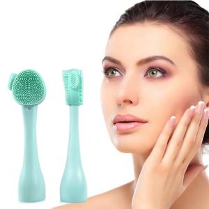 Skin Friendly Silicone Face Scrub Brush With PP Handle
