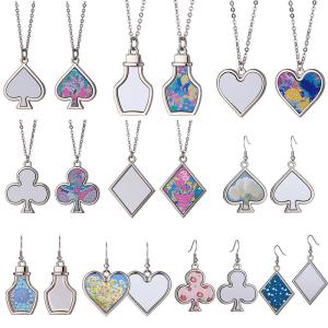 China Personalized Sublimation Products Blank Metal Sublimation Necklace factory