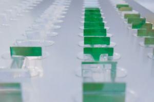 China 525nm narrow band IR pass filter, Green 525nm IR filter square size 8.0x8.0x0.7mm factory
