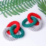 No Stuffing Dog Toys Knot Rope Cotton Colourful