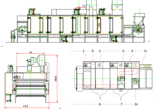 China 2000kg/H 44kw Power Cashew Nut Roasting Machine factory