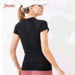 Seamless Workout Shirts Manufacturer Women Short Sleeve Fitness Wear Lightweight