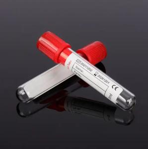 China Medical Hospital Serum 1-10ml Glass PET Blood Test Red Vacuum Blood Collection Plain Tube Without Additive factory