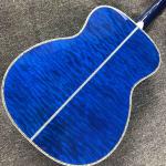 Custom Solid Spruce 41 Inch D Style Acoustic Guitar Abalone Ebony Fingerboard