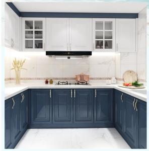 China 150cm Navy Blue Modern Contemporary Kitchen Cabinets With Tall Cabinets factory