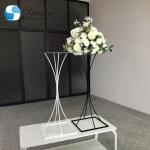 160CM wedding standing flower arrangements square gold black white