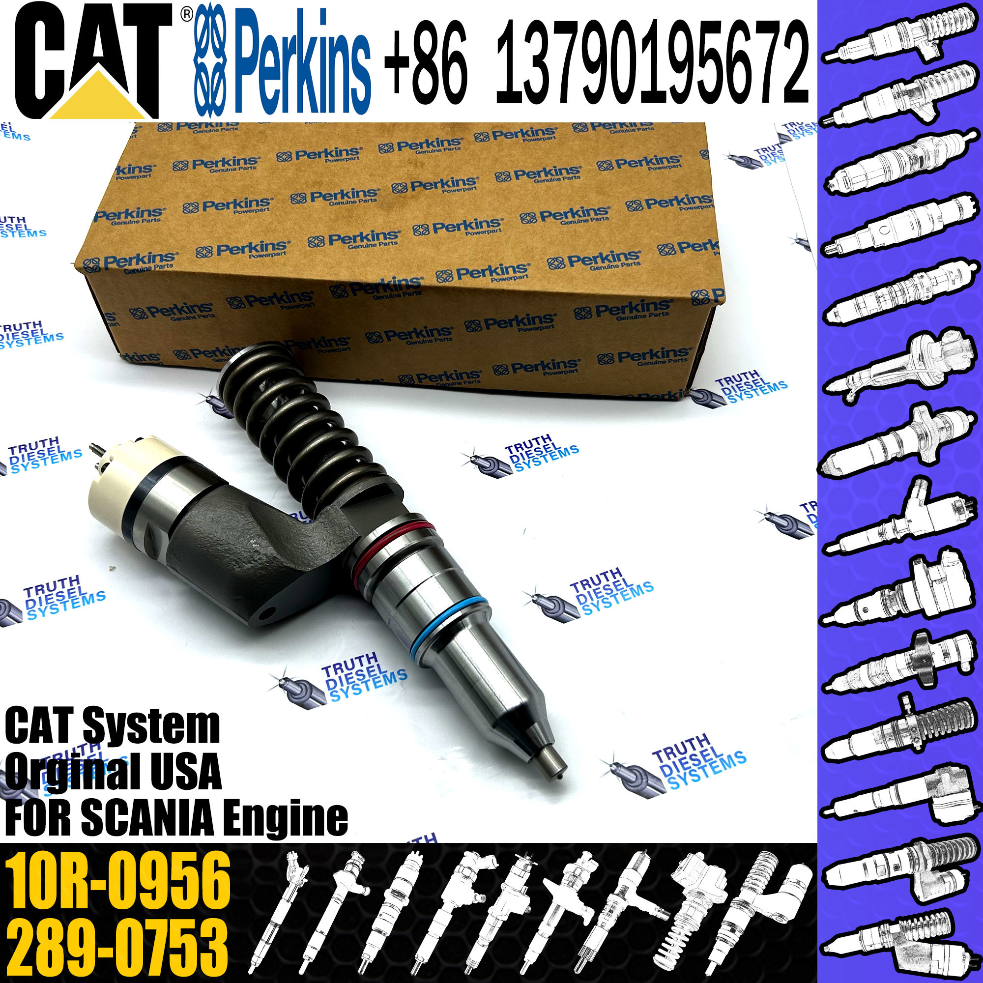 Fuel injector Assembly 356-1367 355-6110 10R-0956 Common Rail Fuel Injector 374-0750 229-5919 For CAT C15