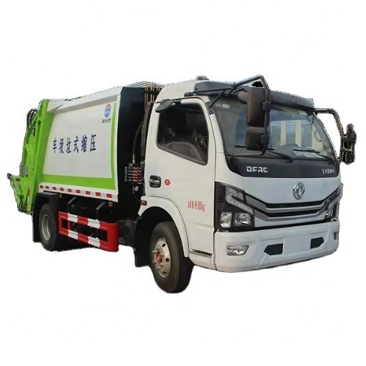 China Dongfeng Dollicar D6 LNG 4x2 6cbm Compactor Garbage Truck factory