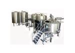 10HL Semi - Auto Control 3 Vessel Brewing System 1000L Commercial Brew Kettles