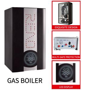 China Black Gas Fired Condensing Boiler Wall Mounted Hot Water Boiler Copper Heat Exchanger factory