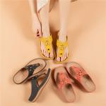 BS090 Slipper Outer Wear Slippers Female Flip Flops Flower Hollow Beach Amazon