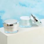 Acrylic Double Wall Nail Gel Jar for Customized Colors Makeup Plastic Cream Jar
