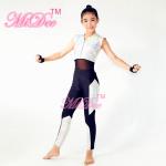 Sporty Hip Hop And Jazz Top Dance Costumes V Neckline Sparkle Zipper Vest Sports