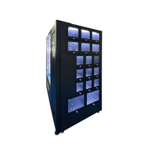 Black Combo Spiral Locker Snacks Drinks Vending Machine With Extra Lockers For