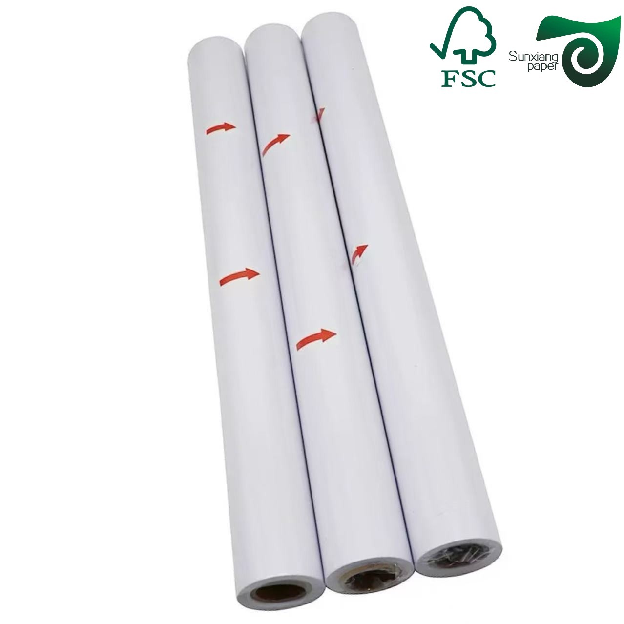 FSC White Ink Absorbent CAD Drawing Paper 20LB Engineering Bond 914mm 50m