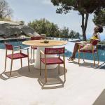 Custom Design Teak Wood Table Chair Set Modern Outdoor Furniture for Hotel