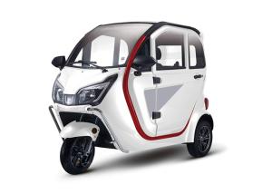 China White Grey Enclosed Electric Tricycle Slow Speed 1000W WithLithium Battery factory
